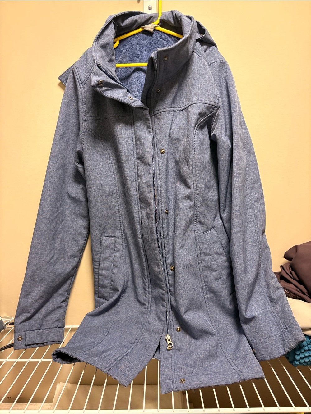 Women's Lightweight Hooded Coat in Light Blue